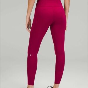 Lululemon Fast and Free High Rise Tight 25” Pomegranate